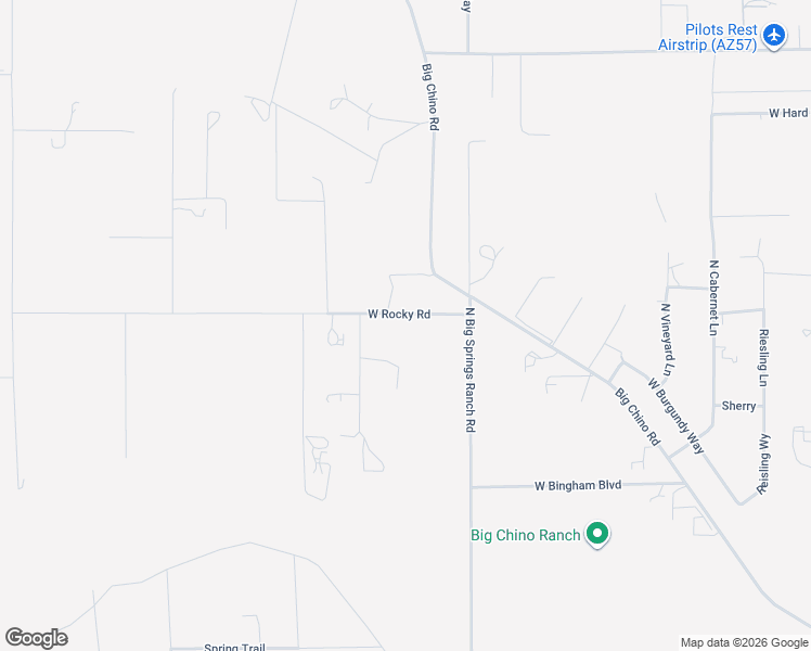 map of restaurants, bars, coffee shops, grocery stores, and more near 3225 West Rocky Road in Paulden