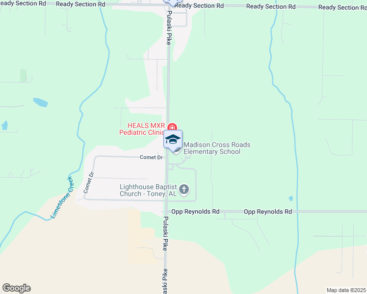 map of restaurants, bars, coffee shops, grocery stores, and more near 11548 Pulaski Pike in Toney