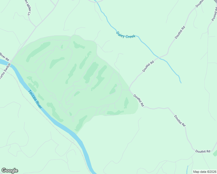 map of restaurants, bars, coffee shops, grocery stores, and more near 582-594 Douthit Road in Mineral Bluff