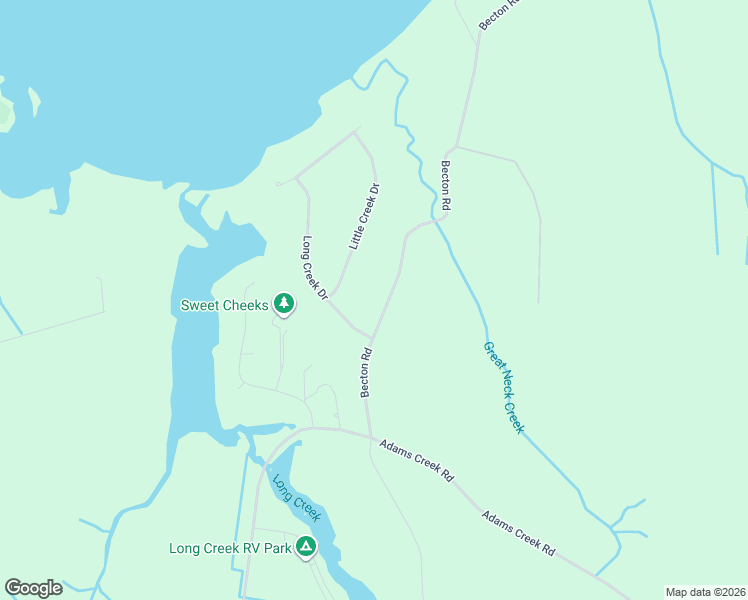 map of restaurants, bars, coffee shops, grocery stores, and more near 221 Becton Road in Havelock