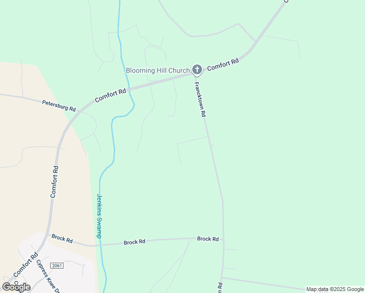 map of restaurants, bars, coffee shops, grocery stores, and more near 105 Wild Blossom Court in Richlands
