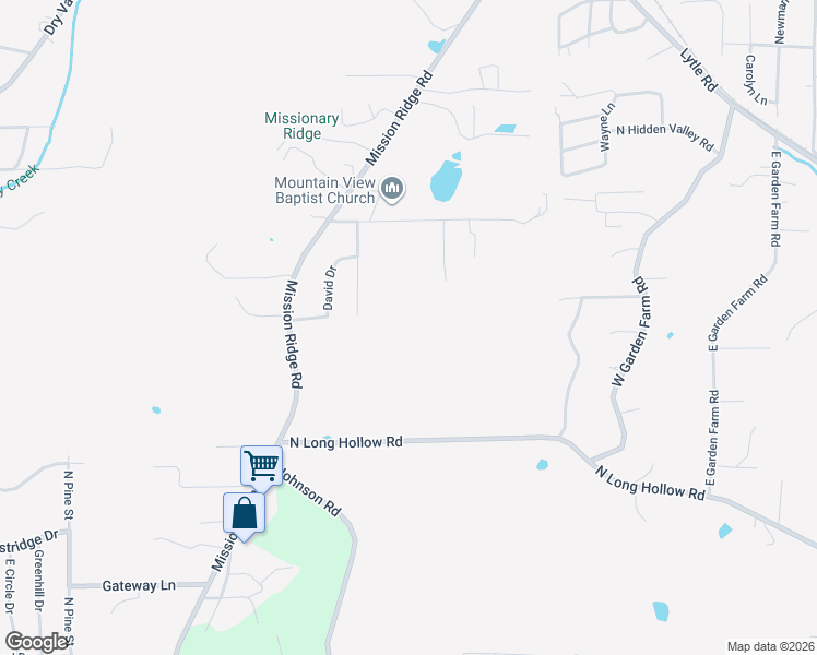 map of restaurants, bars, coffee shops, grocery stores, and more near 1916 Eric Drive in Rossville