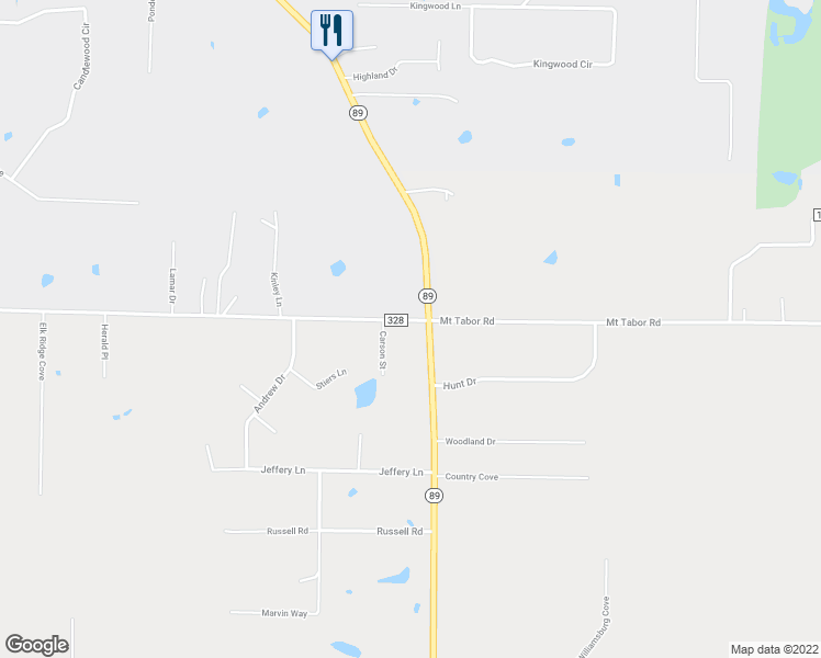 map of restaurants, bars, coffee shops, grocery stores, and more near 4010 Arkansas 89 in Cabot