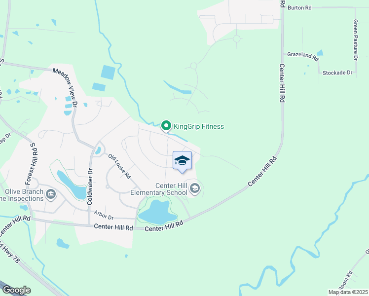 map of restaurants, bars, coffee shops, grocery stores, and more near 13598 Berkstone Loop in Olive Branch