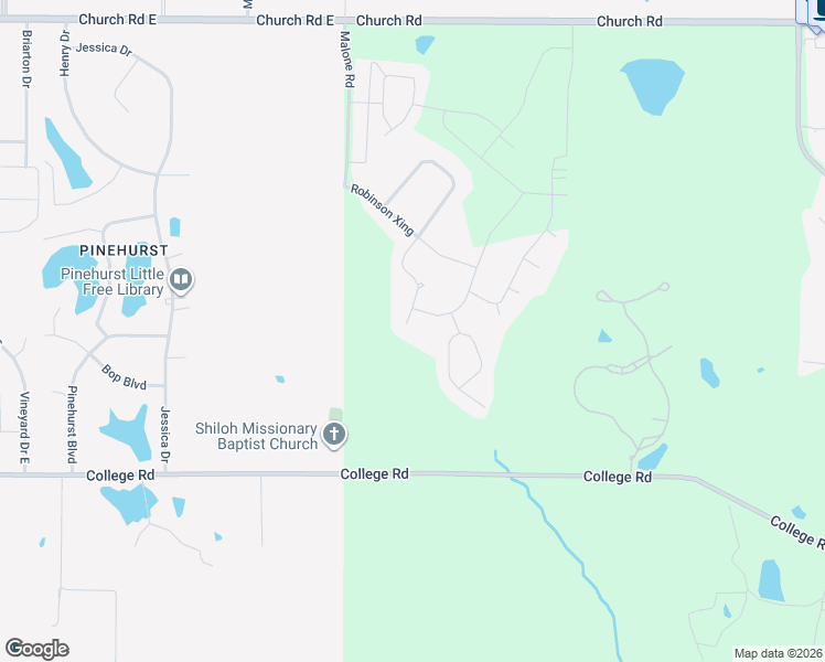 map of restaurants, bars, coffee shops, grocery stores, and more near 4342 Robinson Loop East in Olive Branch