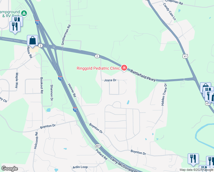 54 Detha Lane, Ringgold GA Walk Score