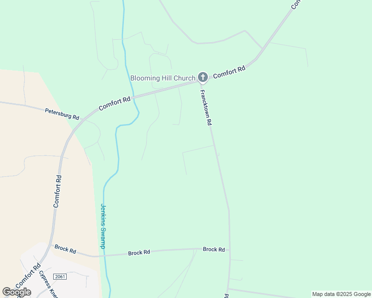 map of restaurants, bars, coffee shops, grocery stores, and more near 104 Wild Blossom Drive in Richlands