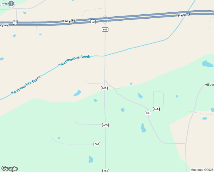 map of restaurants, bars, coffee shops, grocery stores, and more near 98 County Road 635 in Corinth