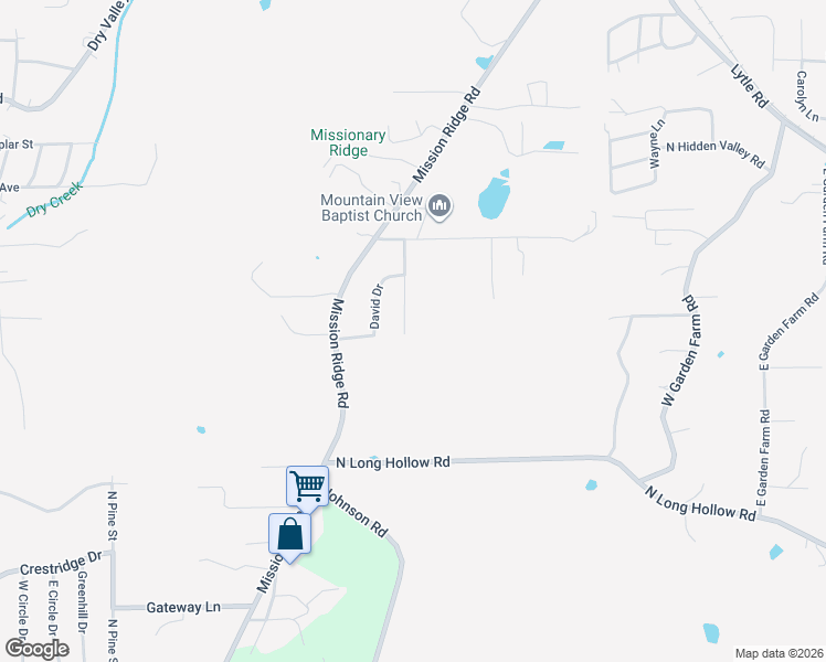 map of restaurants, bars, coffee shops, grocery stores, and more near 1916 Eric Drive in Rossville