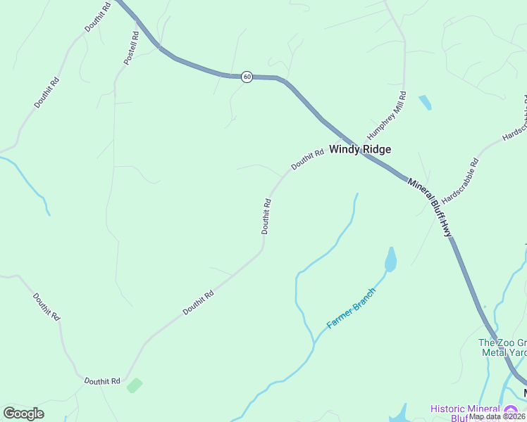 map of restaurants, bars, coffee shops, grocery stores, and more near 2816 Douthit Road in Mineral Bluff