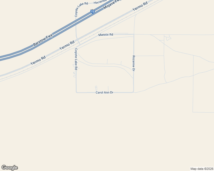 map of restaurants, bars, coffee shops, grocery stores, and more near 43522 Carol Ann Drive in Newberry Springs