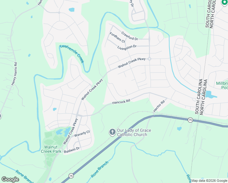 map of restaurants, bars, coffee shops, grocery stores, and more near 7219 Chrysanthemum Road in Lancaster