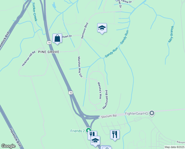 map of restaurants, bars, coffee shops, grocery stores, and more near 229 Macdonald Boulevard in Havelock