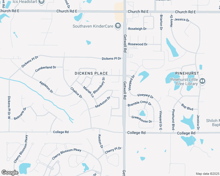 map of restaurants, bars, coffee shops, grocery stores, and more near 2894 Dawkins Court in Southaven