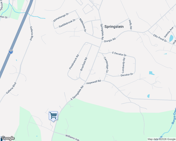 map of restaurants, bars, coffee shops, grocery stores, and more near 759 Springdale Road in Rock Hill