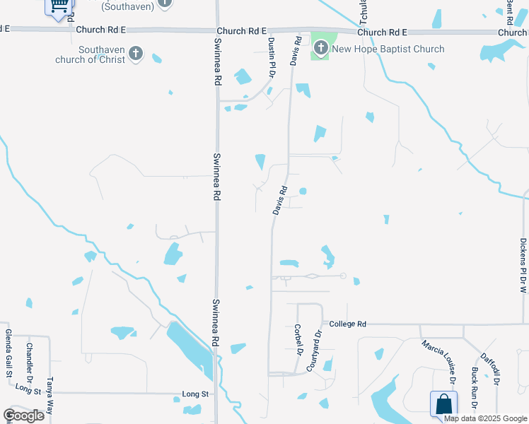 map of restaurants, bars, coffee shops, grocery stores, and more near 4395 Gray Estates Drive in Southaven