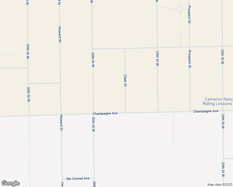 map of restaurants, bars, coffee shops, grocery stores, and more near Champagne Avenue in Mojave