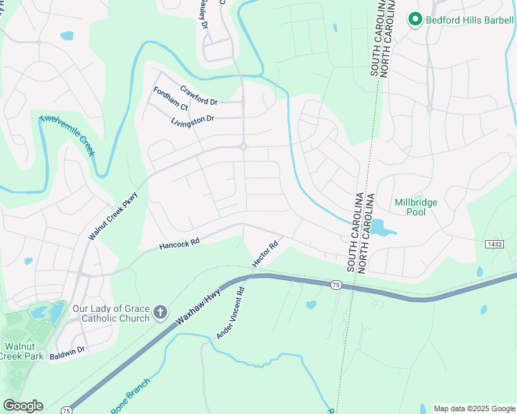 map of restaurants, bars, coffee shops, grocery stores, and more near 7050 Chrysanthemum Road in Lancaster
