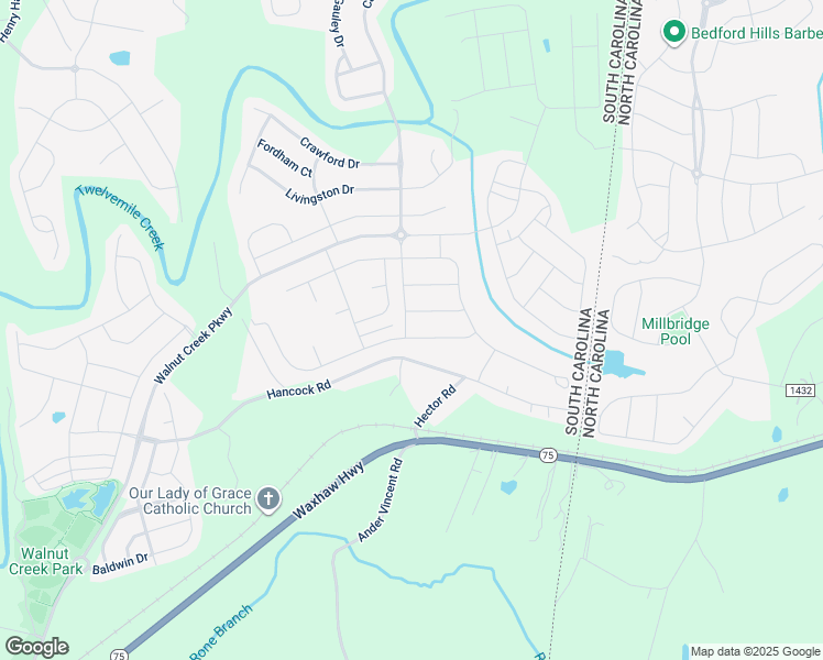 map of restaurants, bars, coffee shops, grocery stores, and more near 7050 Chrysanthemum Road in Lancaster