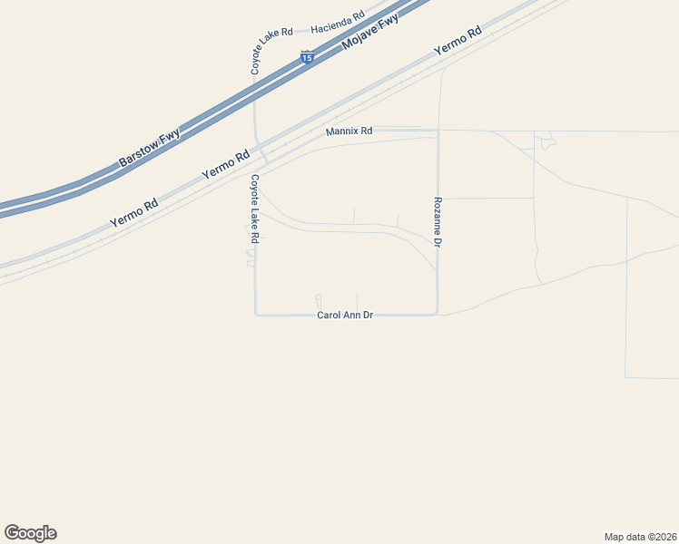 map of restaurants, bars, coffee shops, grocery stores, and more near 43522 Carol Ann Drive in Newberry Springs