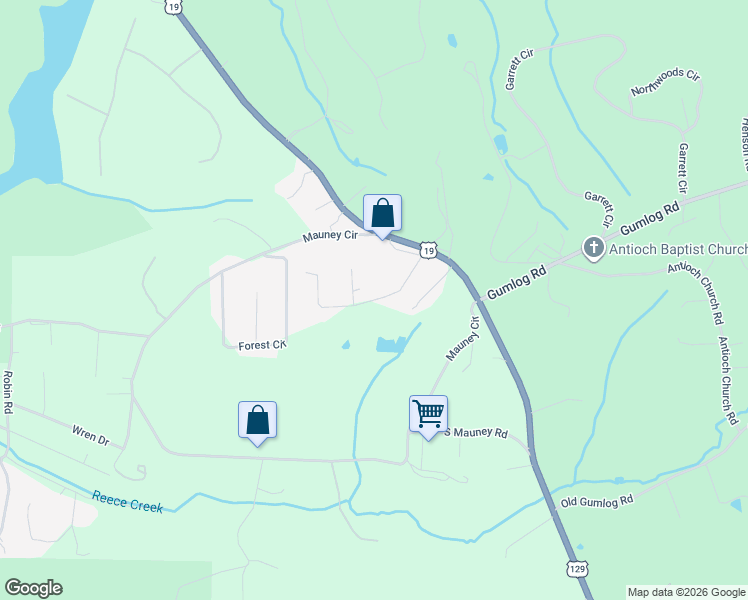 map of restaurants, bars, coffee shops, grocery stores, and more near 184 Hollow Hill Road in Blairsville