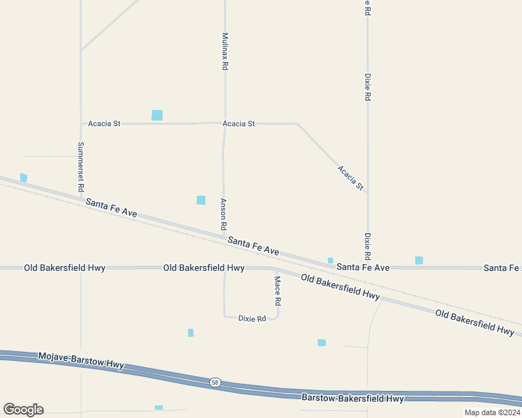 map of restaurants, bars, coffee shops, grocery stores, and more near Anson Road in San Bernardino County