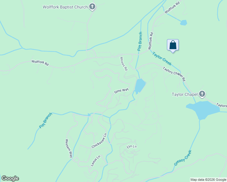 map of restaurants, bars, coffee shops, grocery stores, and more near 237 Sims Way in Rabun Gap