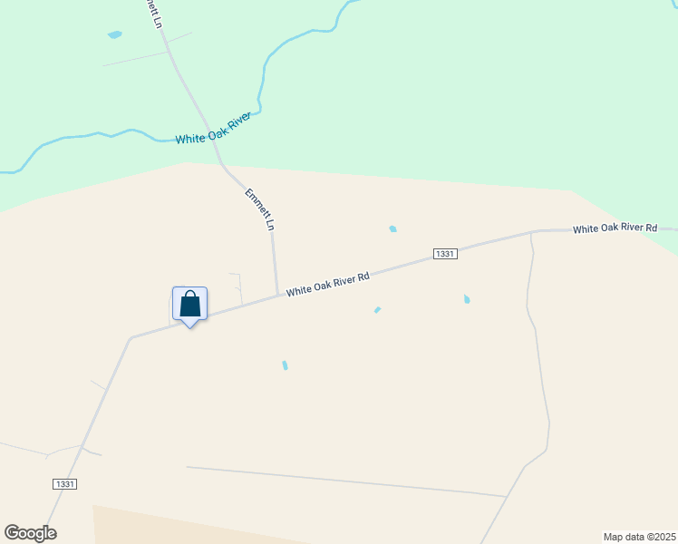 map of restaurants, bars, coffee shops, grocery stores, and more near 2676 White Oak River Road in Maysville