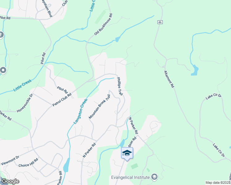map of restaurants, bars, coffee shops, grocery stores, and more near 19236 Merritt View Terrace in Greenville