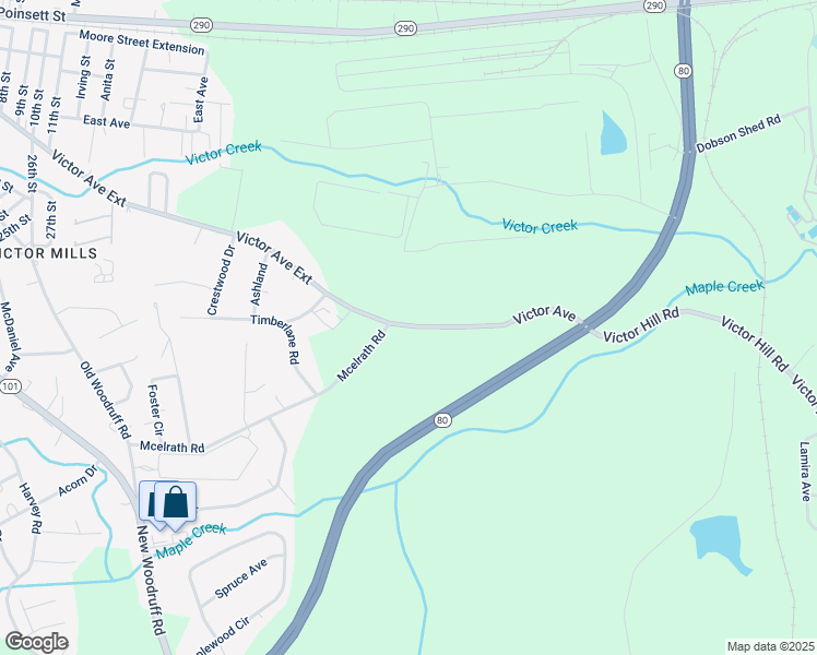 map of restaurants, bars, coffee shops, grocery stores, and more near 142 Victor Avenue in Greer