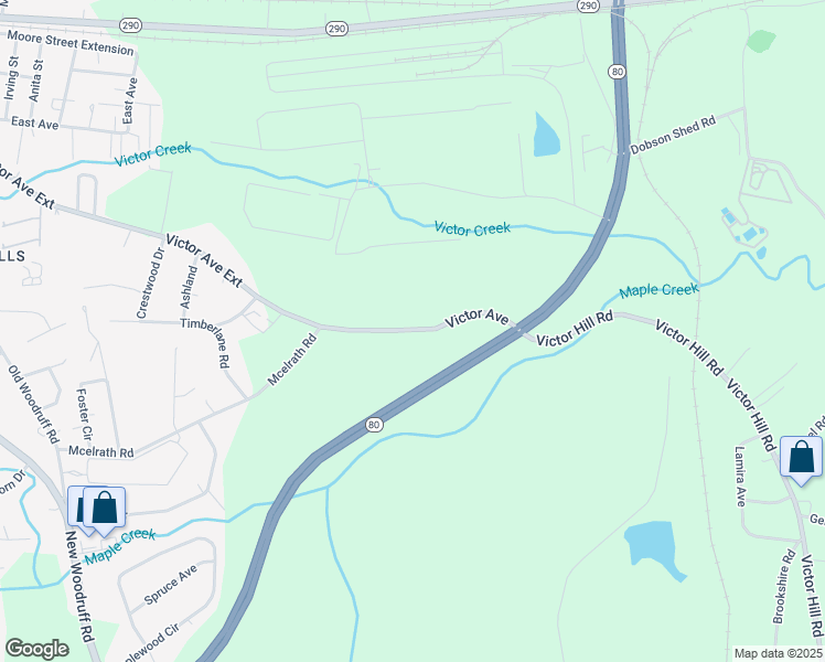 map of restaurants, bars, coffee shops, grocery stores, and more near 304 Victor Avenue in Greer