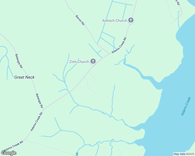 map of restaurants, bars, coffee shops, grocery stores, and more near 5510 Adams Creek Road in Havelock