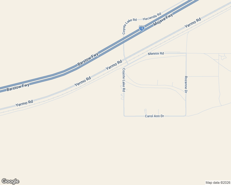 map of restaurants, bars, coffee shops, grocery stores, and more near 37030 Coyote Lake Road in Newberry Springs