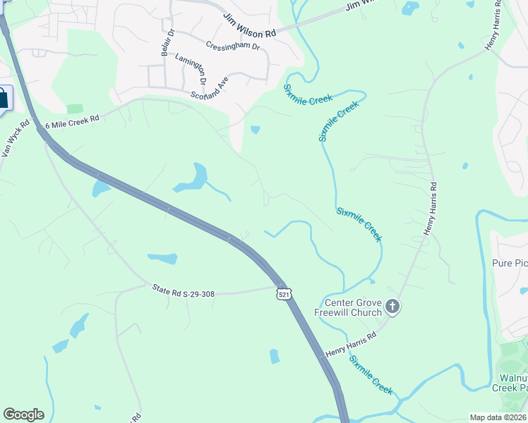 map of restaurants, bars, coffee shops, grocery stores, and more near 278 6 Mile Creek Road in Lancaster