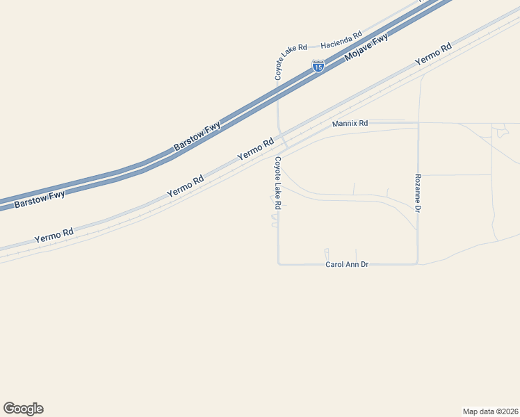 map of restaurants, bars, coffee shops, grocery stores, and more near 37030 Coyote Lake Road in Newberry Springs