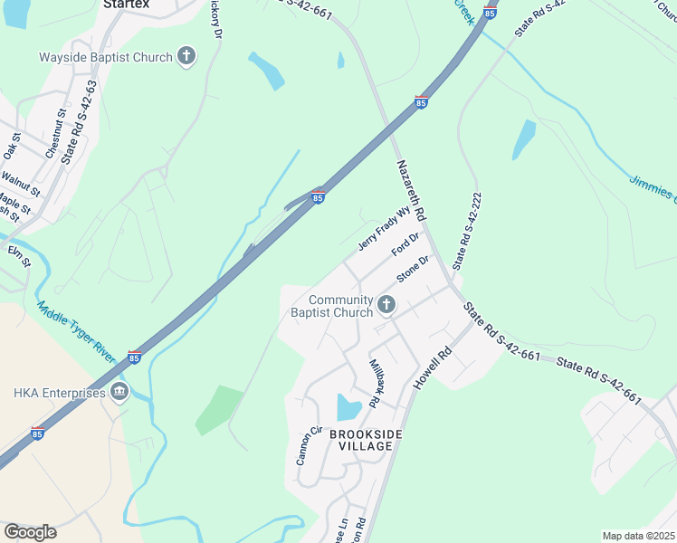 map of restaurants, bars, coffee shops, grocery stores, and more near 208 Wingo Road in Wellford