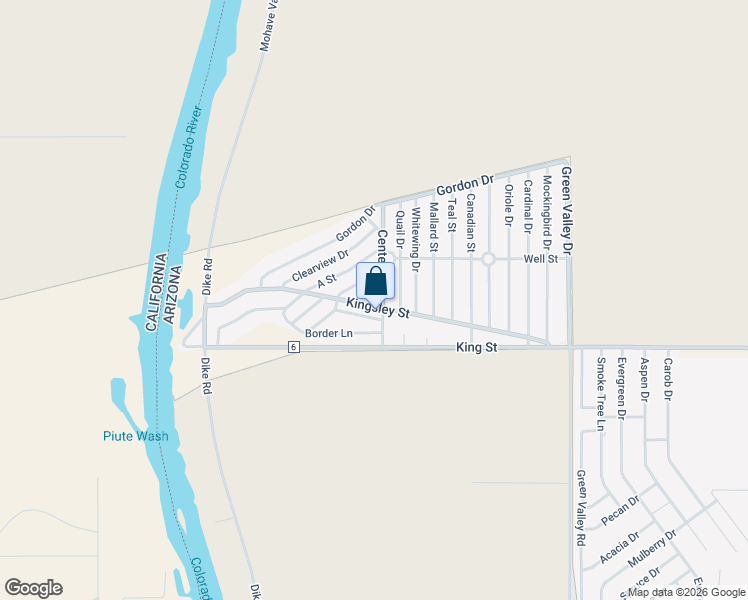 map of restaurants, bars, coffee shops, grocery stores, and more near 645 King Way in Mohave Valley