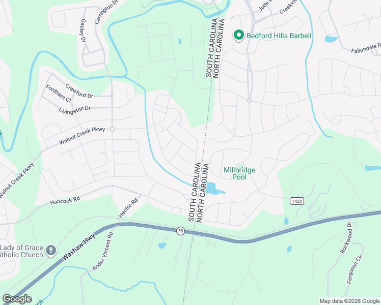 map of restaurants, bars, coffee shops, grocery stores, and more near 6906 Spring Peeper Lane in Lancaster