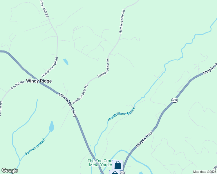 map of restaurants, bars, coffee shops, grocery stores, and more near 430 Hardscrabble Road in Mineral Bluff