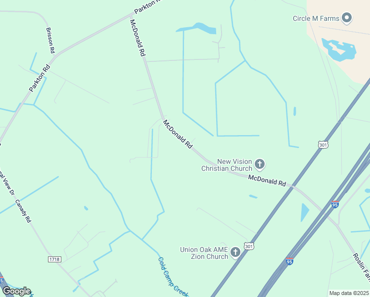map of restaurants, bars, coffee shops, grocery stores, and more near 5900 McDonald Road in Parkton