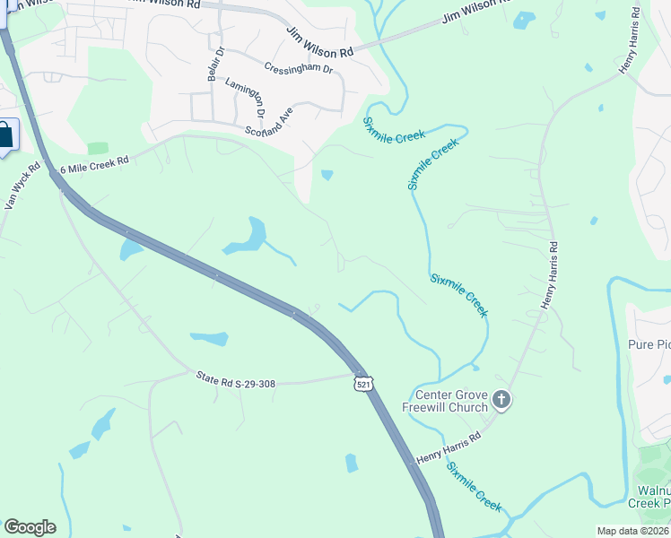 map of restaurants, bars, coffee shops, grocery stores, and more near 278 6 Mile Creek Road in Lancaster