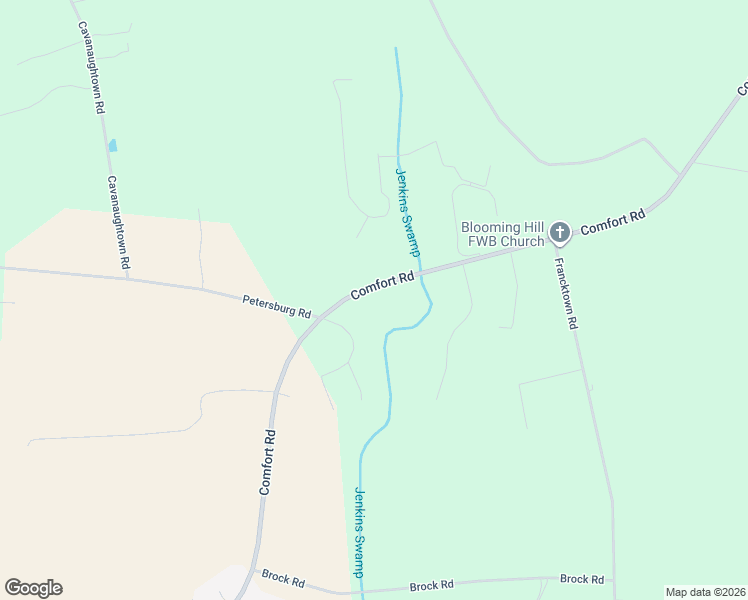 map of restaurants, bars, coffee shops, grocery stores, and more near 476 Comfort Road in Richlands