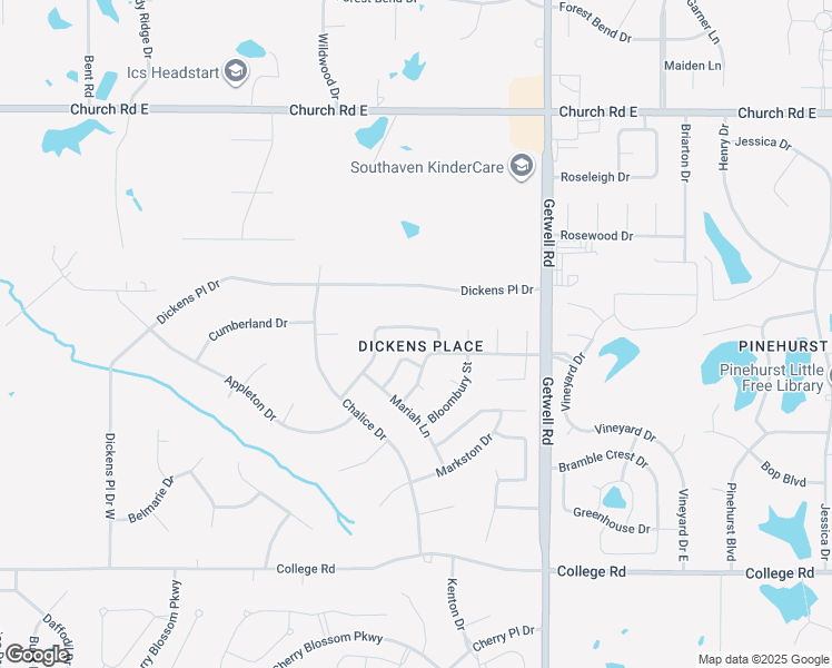 map of restaurants, bars, coffee shops, grocery stores, and more near 2736 Liverpool Lane in Southaven