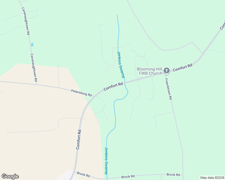 map of restaurants, bars, coffee shops, grocery stores, and more near 476 Comfort Road in Richlands