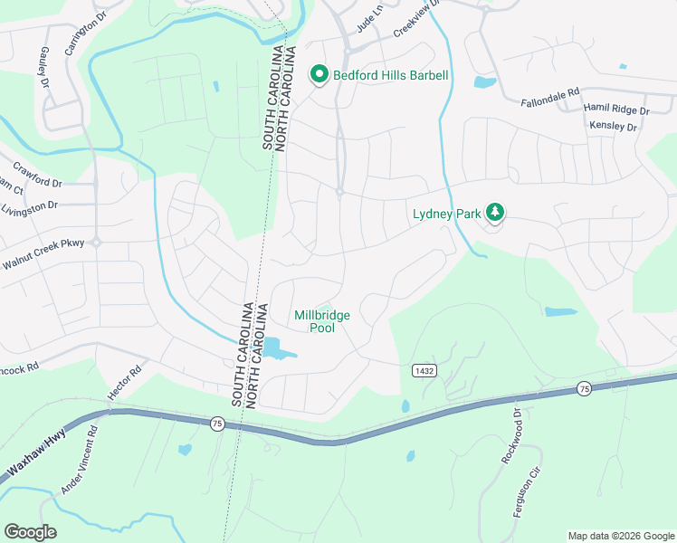 map of restaurants, bars, coffee shops, grocery stores, and more near 7000 Millbridge Parkway in Waxhaw