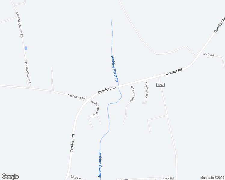 map of restaurants, bars, coffee shops, grocery stores, and more near 488 Comfort Road in Richlands
