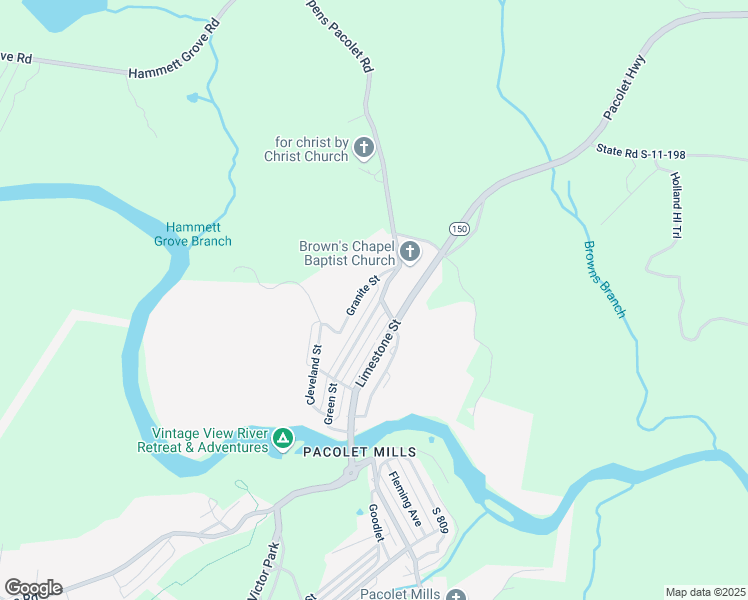 map of restaurants, bars, coffee shops, grocery stores, and more near 295 Limestone Street in Pacolet