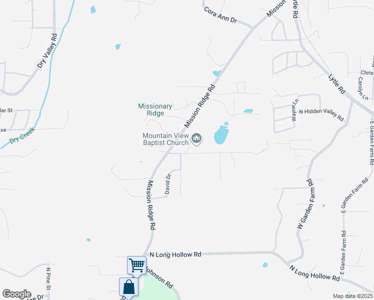 map of restaurants, bars, coffee shops, grocery stores, and more near 640 Mission Ridge Road in Rossville