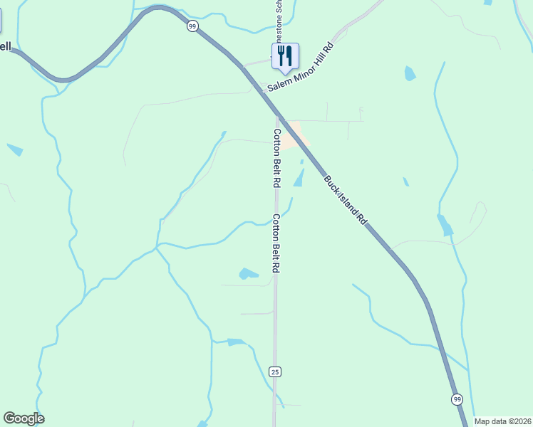 map of restaurants, bars, coffee shops, grocery stores, and more near 25826 Cotton Belt Road in Elkmont