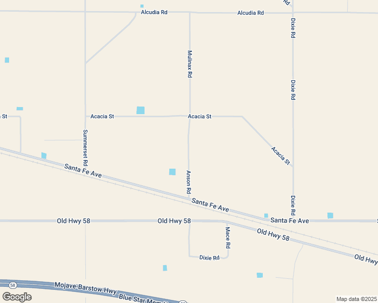 map of restaurants, bars, coffee shops, grocery stores, and more near Anson Road in San Bernardino County